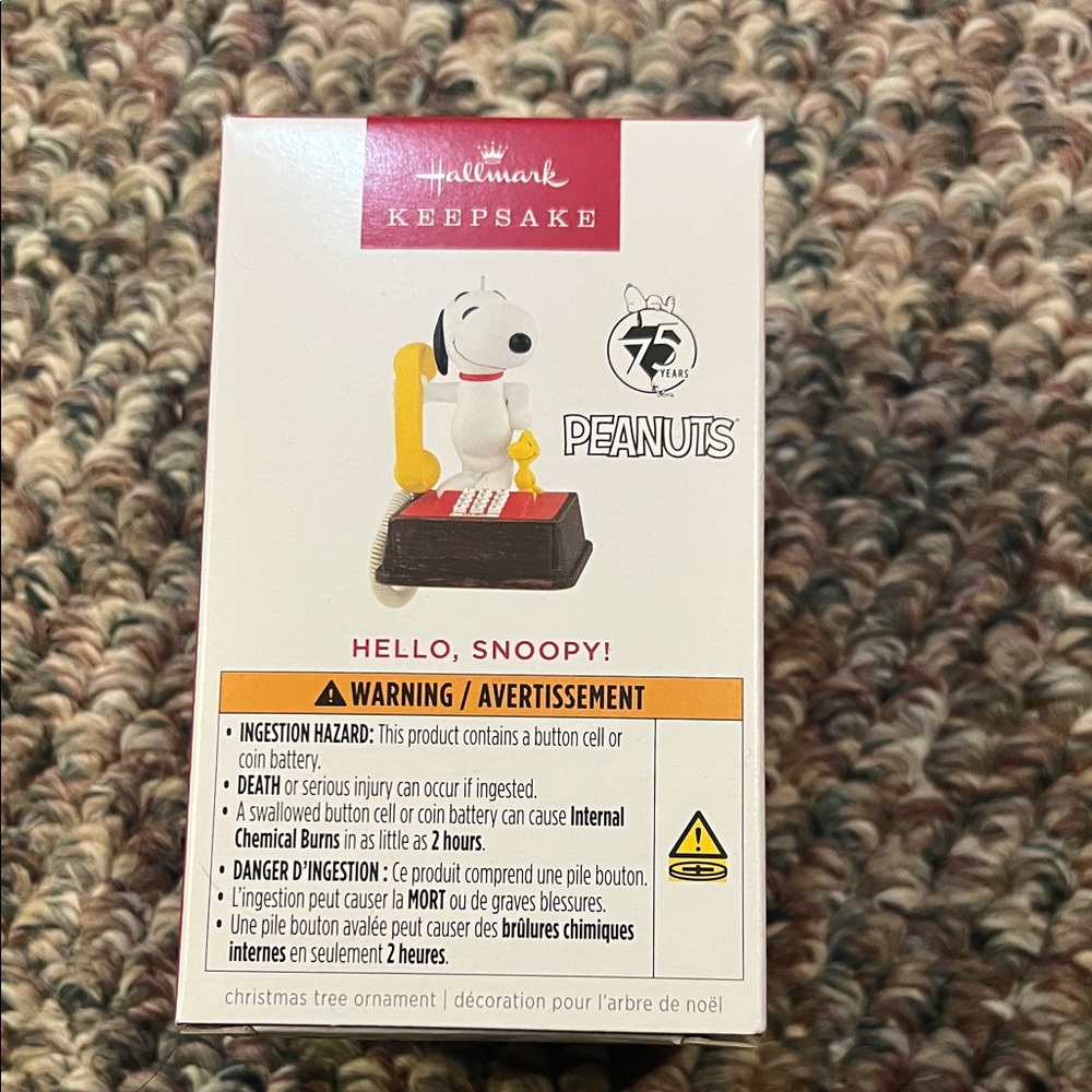 Hallmark Keepsake Peanuts Snoopy Ornament - Red and White